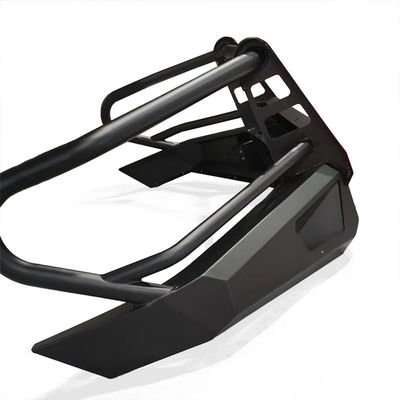 Off Road 4x4 Pickup Black Steel Front Bumper Bull Bar With LED Lights For Toyota Hilux LC79